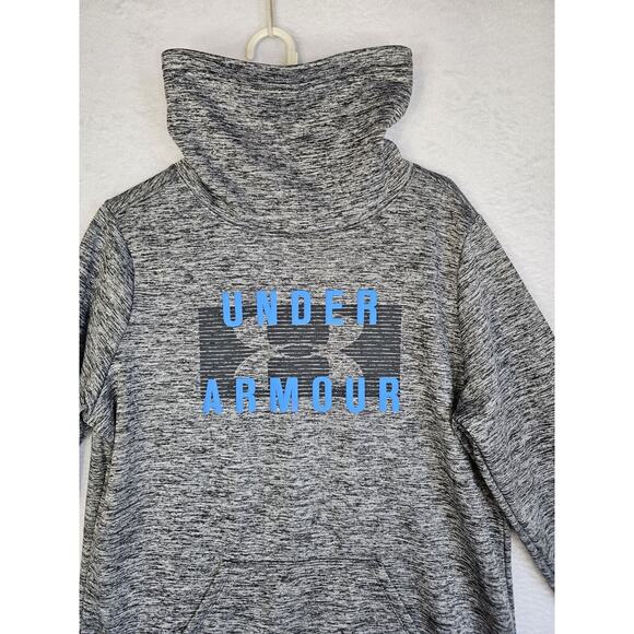 Under Armour Womens Fitness Training Pullover Top Cold Gear Sz Large Gray/blue - Picture 2 of 15
